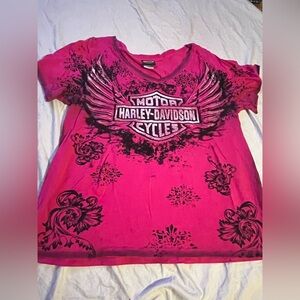 Harley Davidson Pink Tshirt